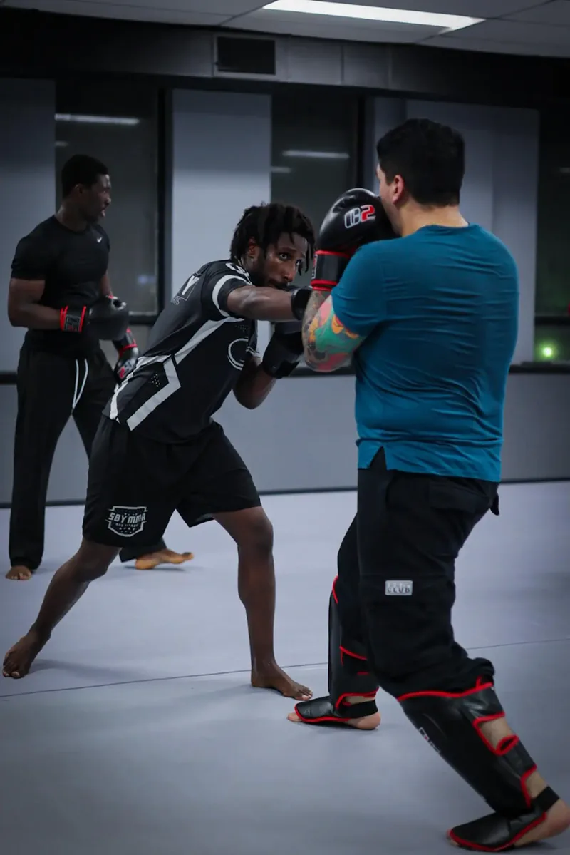 Boxing training at Rising Tide MoCo MMA in Rockville, Maryland