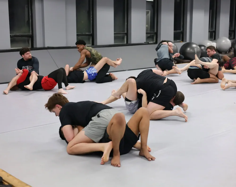 Jiu-Jitsu class community training at Rising Tide MoCo MMA in Rockville, Maryland