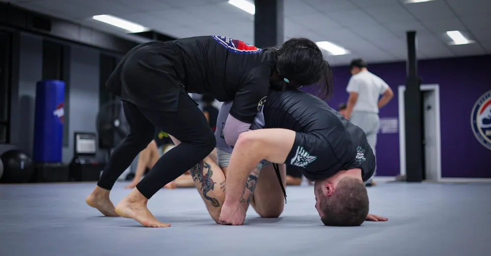 Grappling training at Rising Tide MoCo MMA in Rockville, Maryland