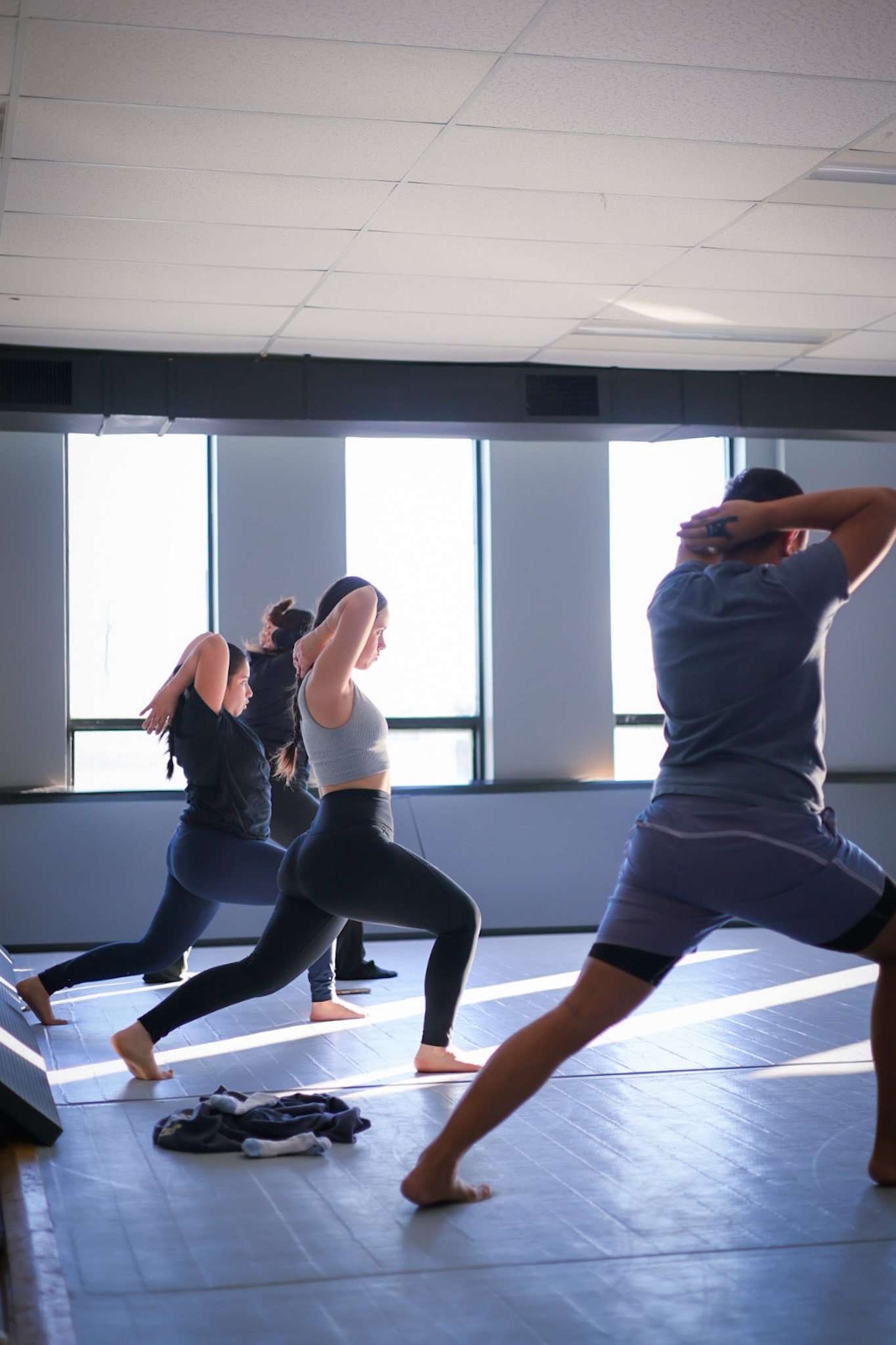 Yoga class at Rising Tide MoCo MMA in Rockville, Maryland